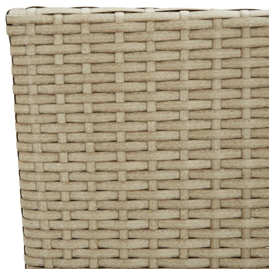 Set da Pranzo da Giardino 7 pz con Cuscini in Polyrattan Beige | homemem39