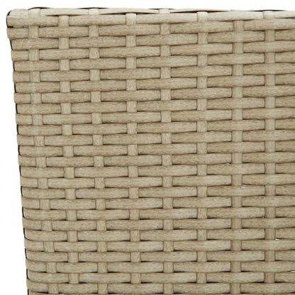 Set da Pranzo da Giardino 7 pz con Cuscini in Polyrattan Beige | homemem39