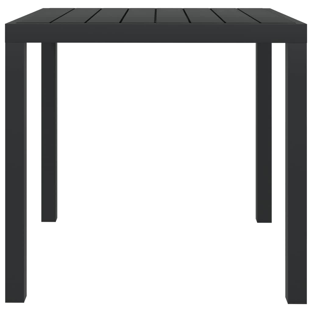 Set da Pranzo per Giardino 5 pz con Cuscini Polyrattan Nero