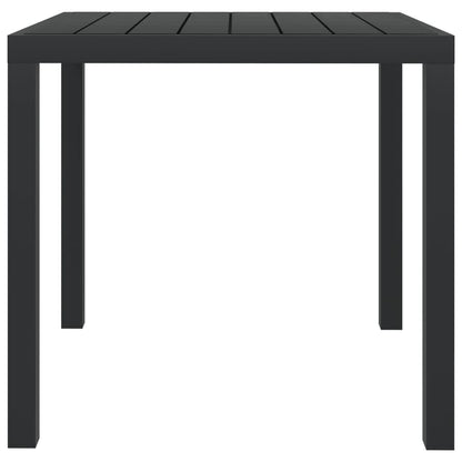 Set da Pranzo per Giardino 5 pz con Cuscini Polyrattan Nero