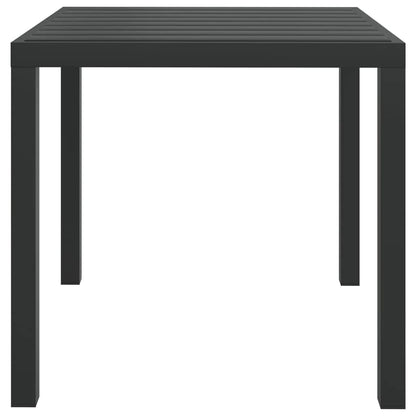 Set da Pranzo per Giardino 5 pz con Cuscini Polyrattan Nero