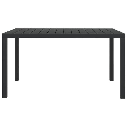 Set da Pranzo per Giardino 7 pz con Cuscini Polyrattan Nero | homemem39