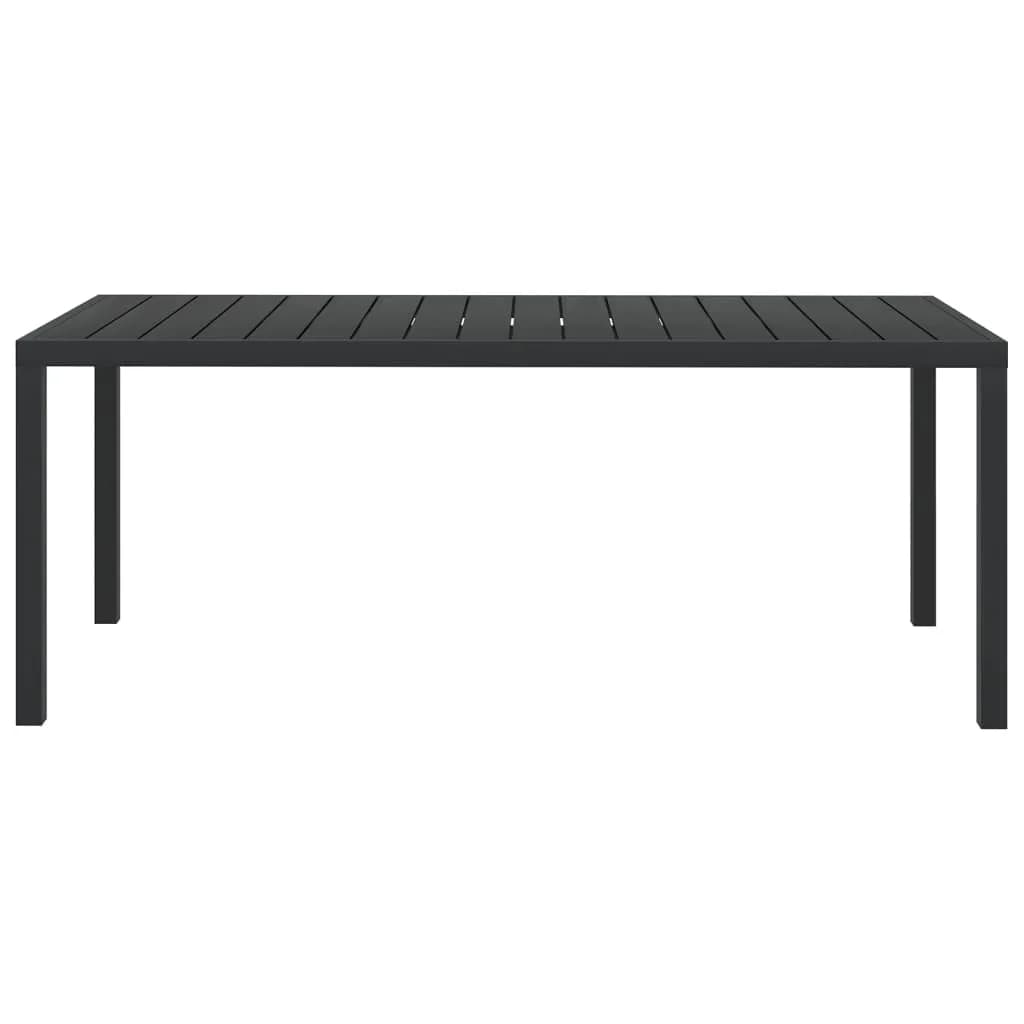 Set da Pranzo per Giardino 7 pz con Cuscini Polyrattan Nero | homemem39