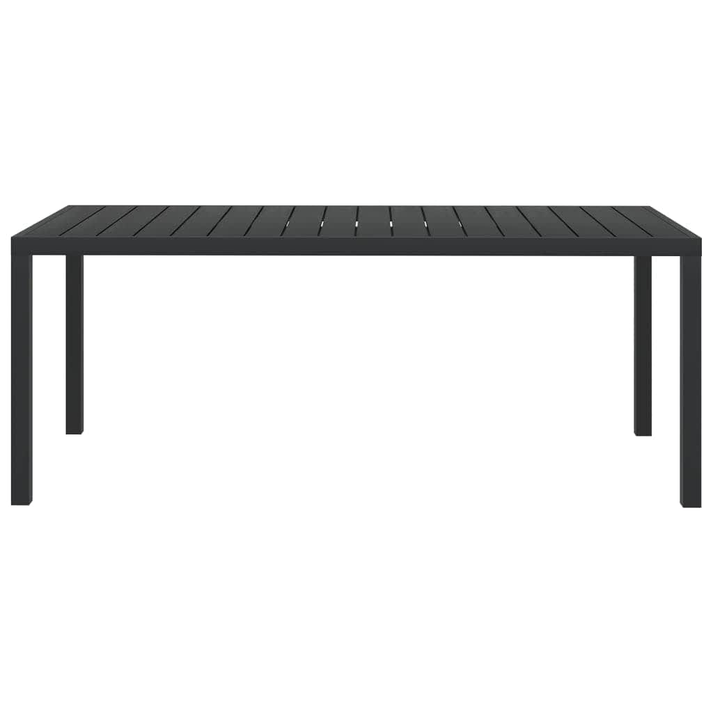 Set da Pranzo per Giardino 7 pz con Cuscini Polyrattan Nero