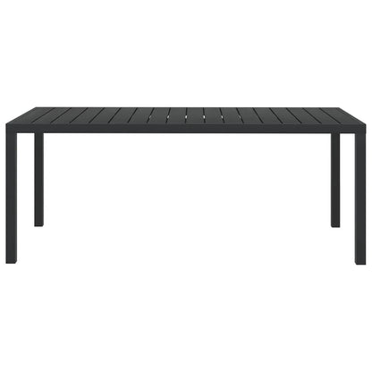 Set da Pranzo per Giardino 7 pz con Cuscini Polyrattan Nero - homemem39