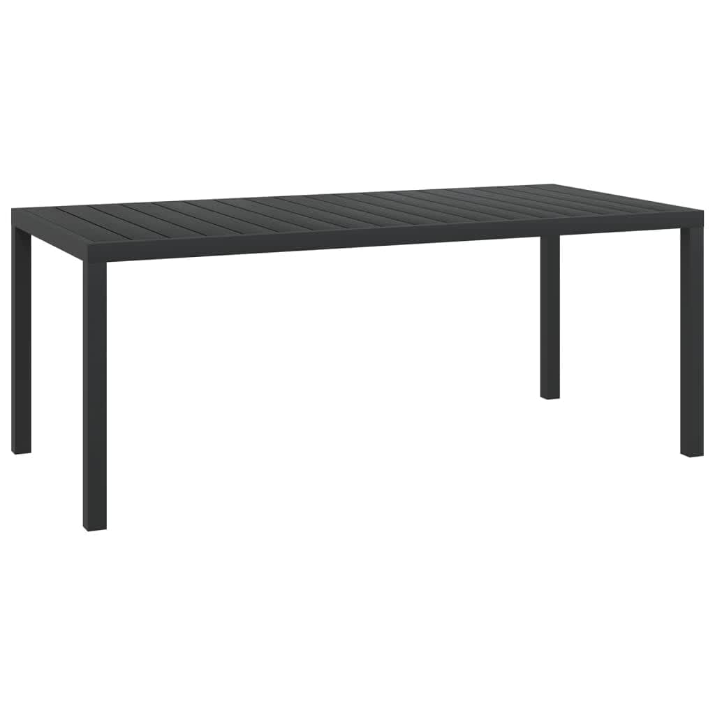 Set Pranzo da Giardino 9 pz con Cuscini in Polyrattan Nero | homemem39