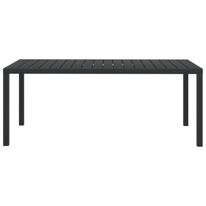 Set Pranzo da Giardino 9 pz con Cuscini in Polyrattan Nero | homemem39