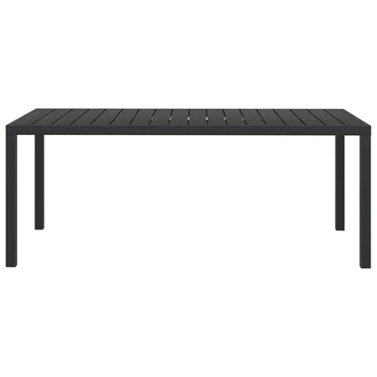 Set Pranzo da Giardino 9 pz con Cuscini in Polyrattan Nero