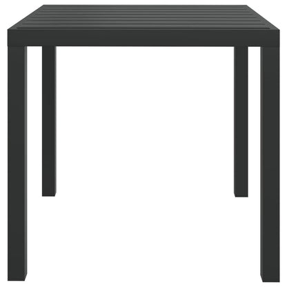 Set da Pranzo per Giardino 5 pz con Cuscini Polyrattan Nero