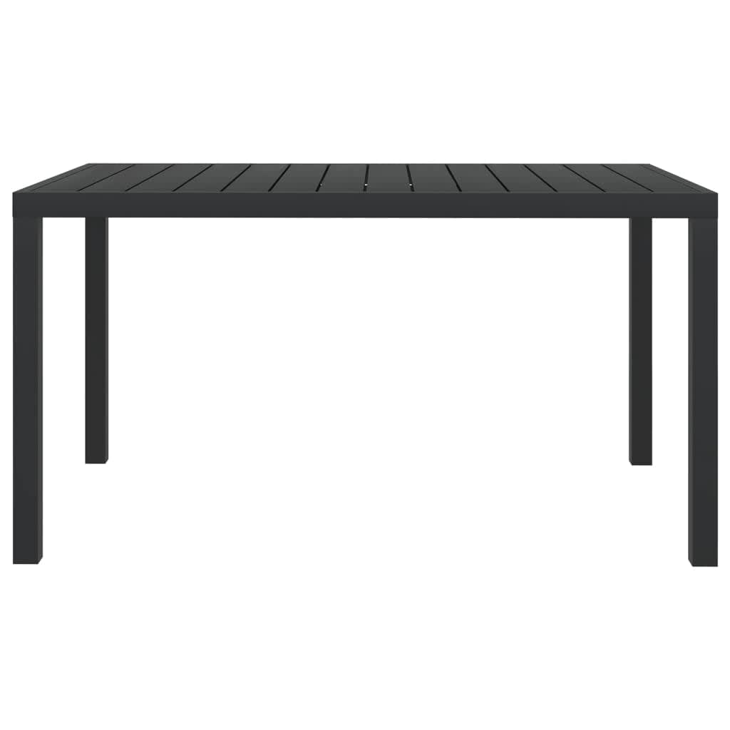 Set da Pranzo per Giardino 5 pz con Cuscini Polyrattan Nero | homemem39