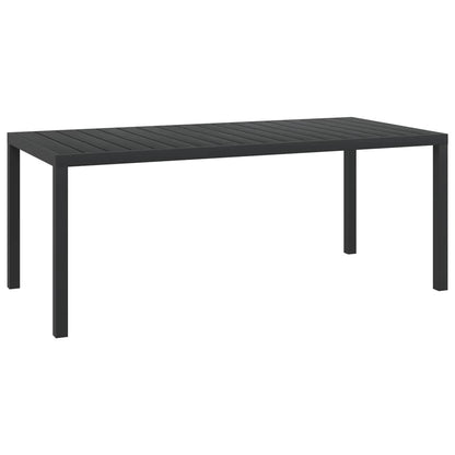 Set da Pranzo per Giardino 7 pz con Cuscini Polyrattan Grigio | homemem39