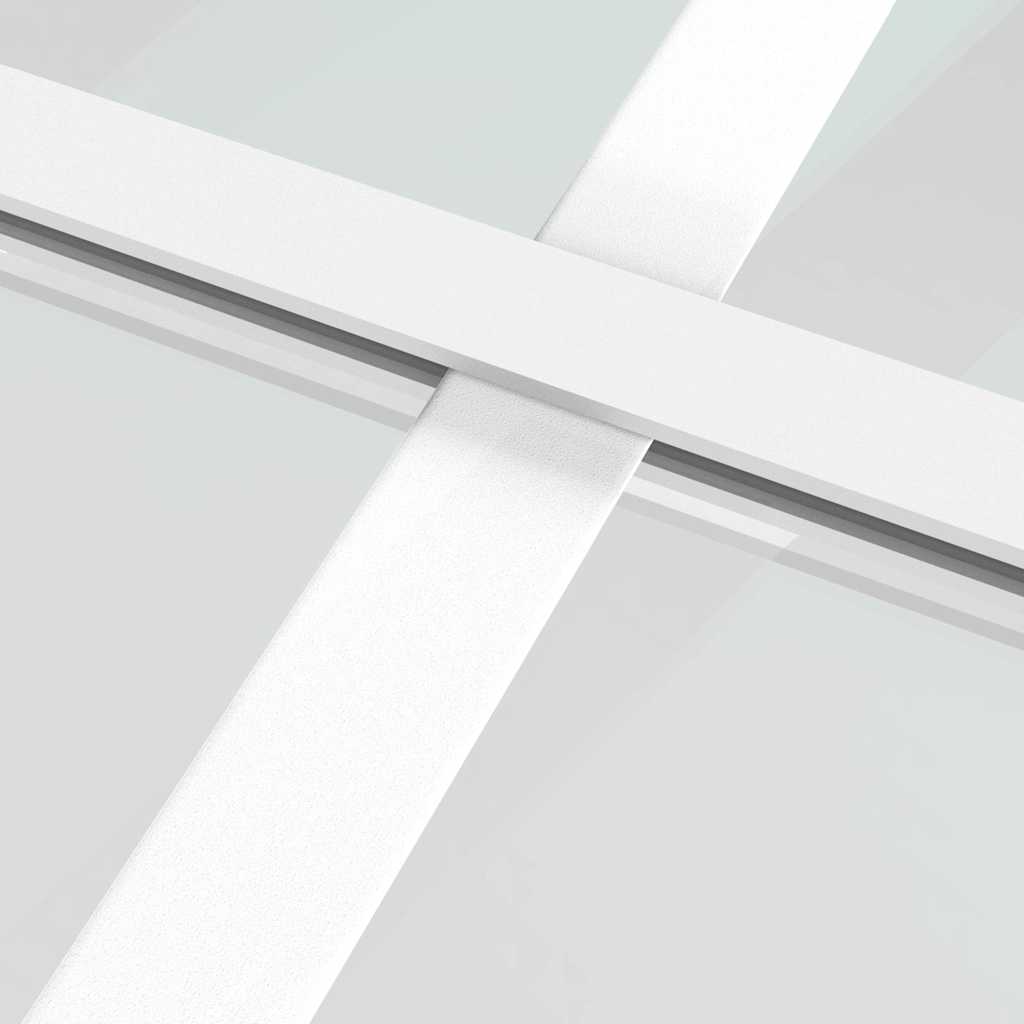 Porta Scorrevole in Vetro ESG e Alluminio 76x205 cm Bianca | homemem39