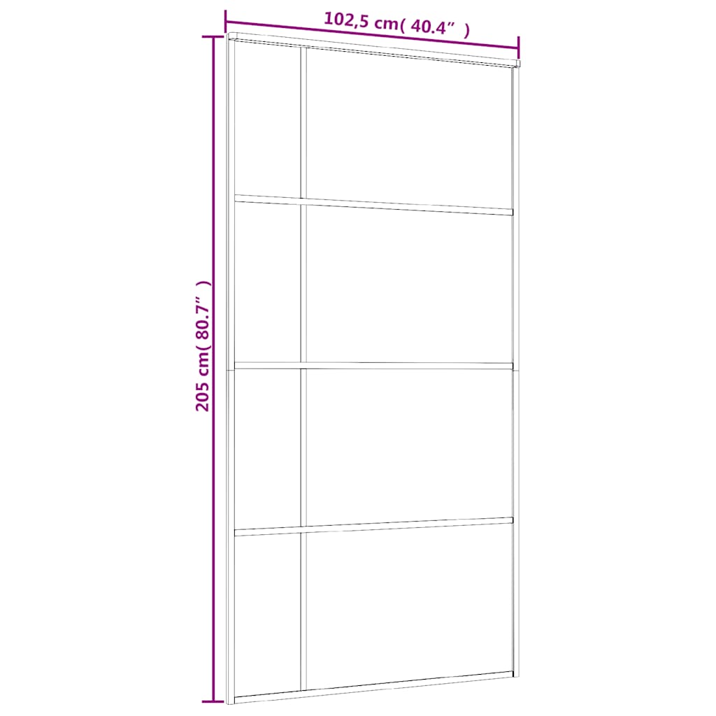 Porta Scorrevole in Vetro ESG e Alluminio 102,5x205 cm Bianca | homemem39