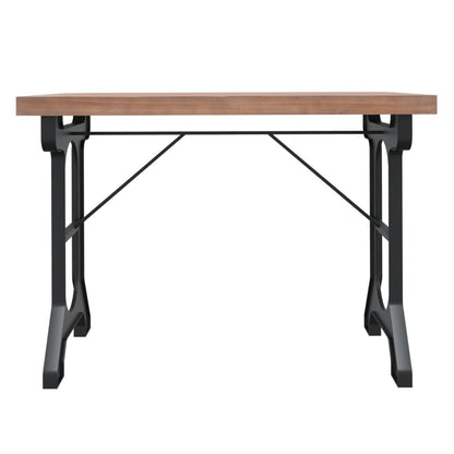 Tavolo da Pranzo 110x65x82cm in Legno Massello di Abete e Ferro - homemem39