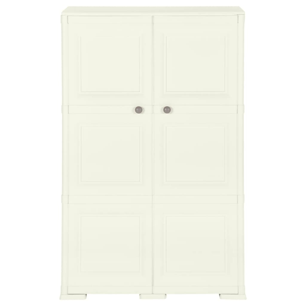 Armadietto in Plastica 79x43x125 cm Effetto Legno Vaniglia - homemem39