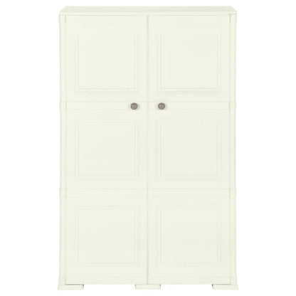 Armadietto in Plastica 79x43x125 cm Effetto Legno Vaniglia - homemem39