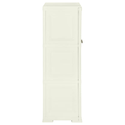 Armadietto in Plastica 79x43x125 cm Effetto Legno Vaniglia - homemem39