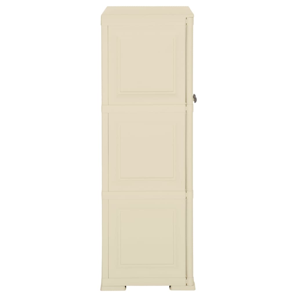 Armadietto in Plastica 79x43x125 cm Effetto Legno Bianco Angora | homemem39