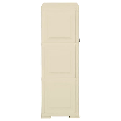 Armadietto in Plastica 79x43x125 cm Effetto Legno Bianco Angora