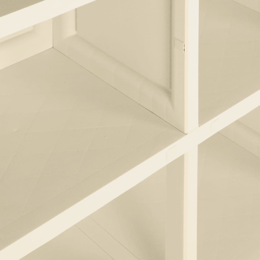 Armadietto in Plastica 79x43x125 cm Effetto Legno Bianco Angora