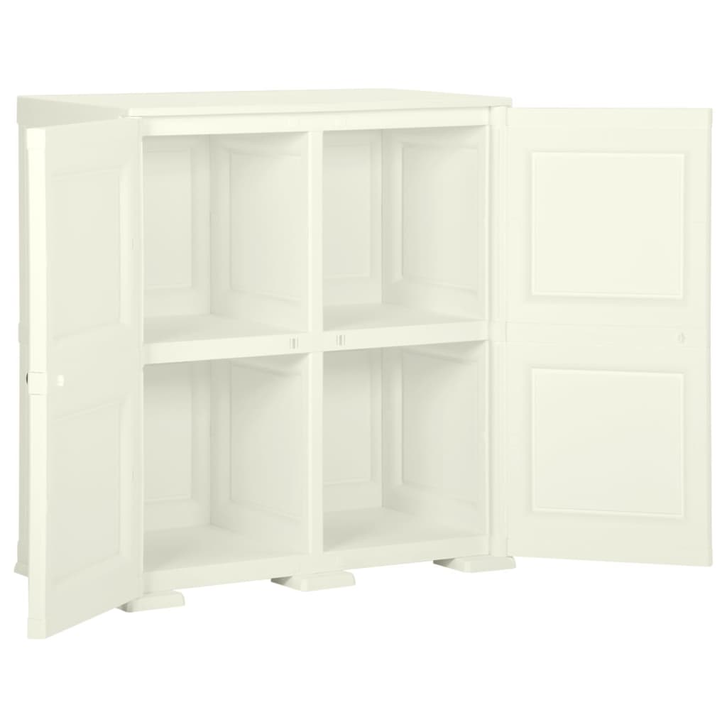 Armadietto in Plastica 79x43x85,5 cm Effetto Legno Vaniglia | homemem39