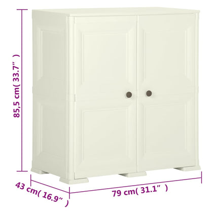 Armadietto in Plastica 79x43x85,5 cm Effetto Legno Vaniglia | homemem39