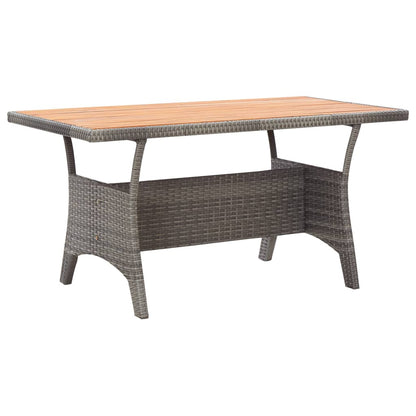 Set Pranzo da Giardino 3 pz Polyrattan e Legno Massello Acacia | homemem39