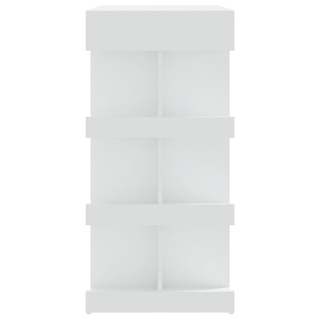 Tavolo da Bar con Ripiani Bianco 100x50x101,5 cm in Truciolato | homemem39