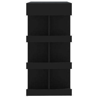 Tavolo da Bar con Ripiani Nero 100x50x101,5 cm in Truciolato - homemem39