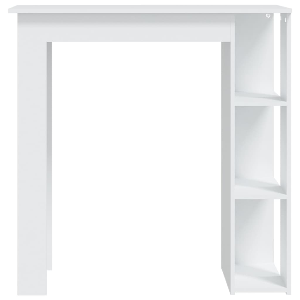 Tavolino da Bar con Ripiani Bianco 102x50x103,5cm in Truciolato - homemem39