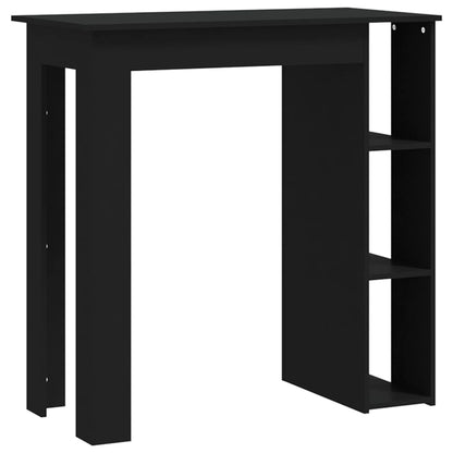 Tavolino da Bar con Ripiani Nero 102x50x103,5cm in Truciolato - homemem39