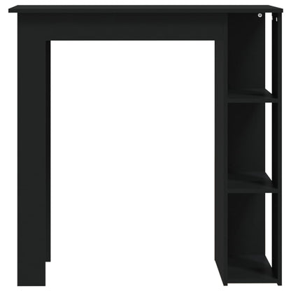 Tavolino da Bar con Ripiani Nero 102x50x103,5cm in Truciolato - homemem39