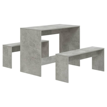 Set da Pranzo 3 Pz Grigio Cemento in Truciolato | homemem39
