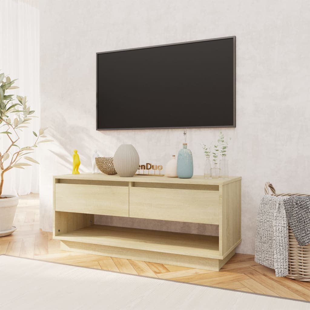 Mobile TV Rovere Sonoma 102x41x44 cm in Truciolato - homemem39