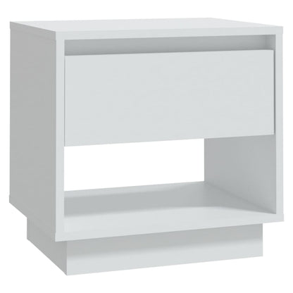 Comodino Bianco 45x34x44 cm in Truciolato - homemem39