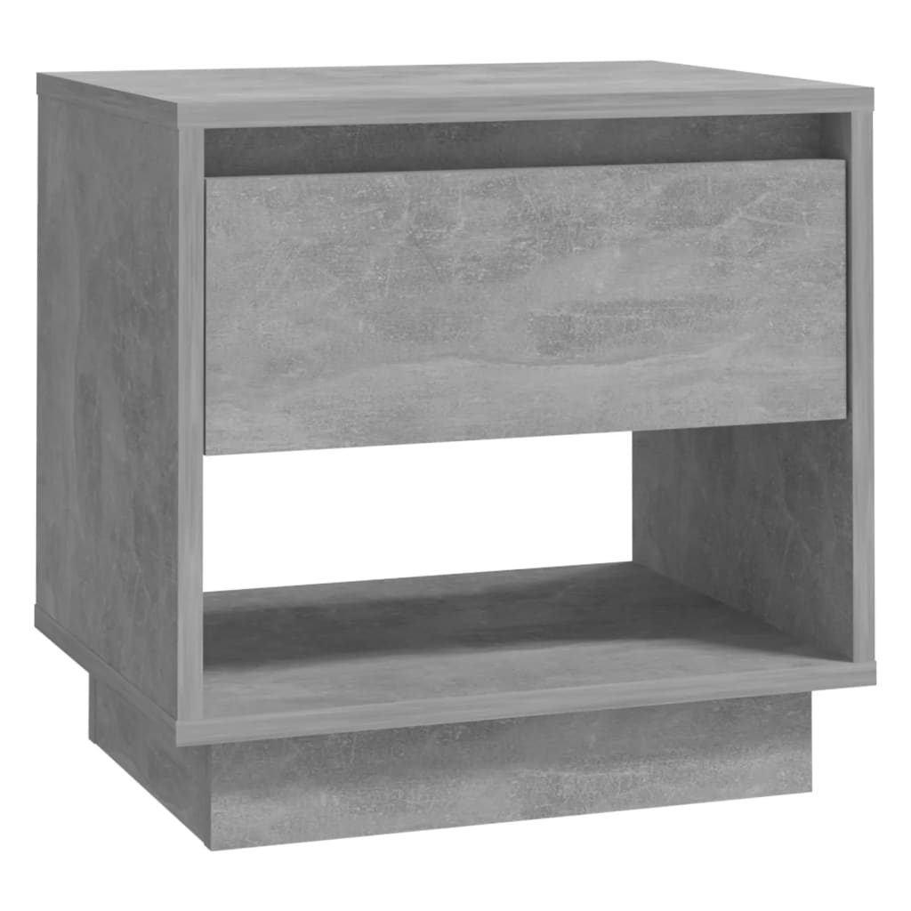 Comodino Grigio Cemento 45x34x44 cm in Truciolato - homemem39