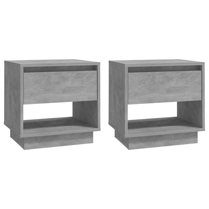 Comodini 2 pz Grigio Cemento 45x34x44 cm in Truciolato - homemem39