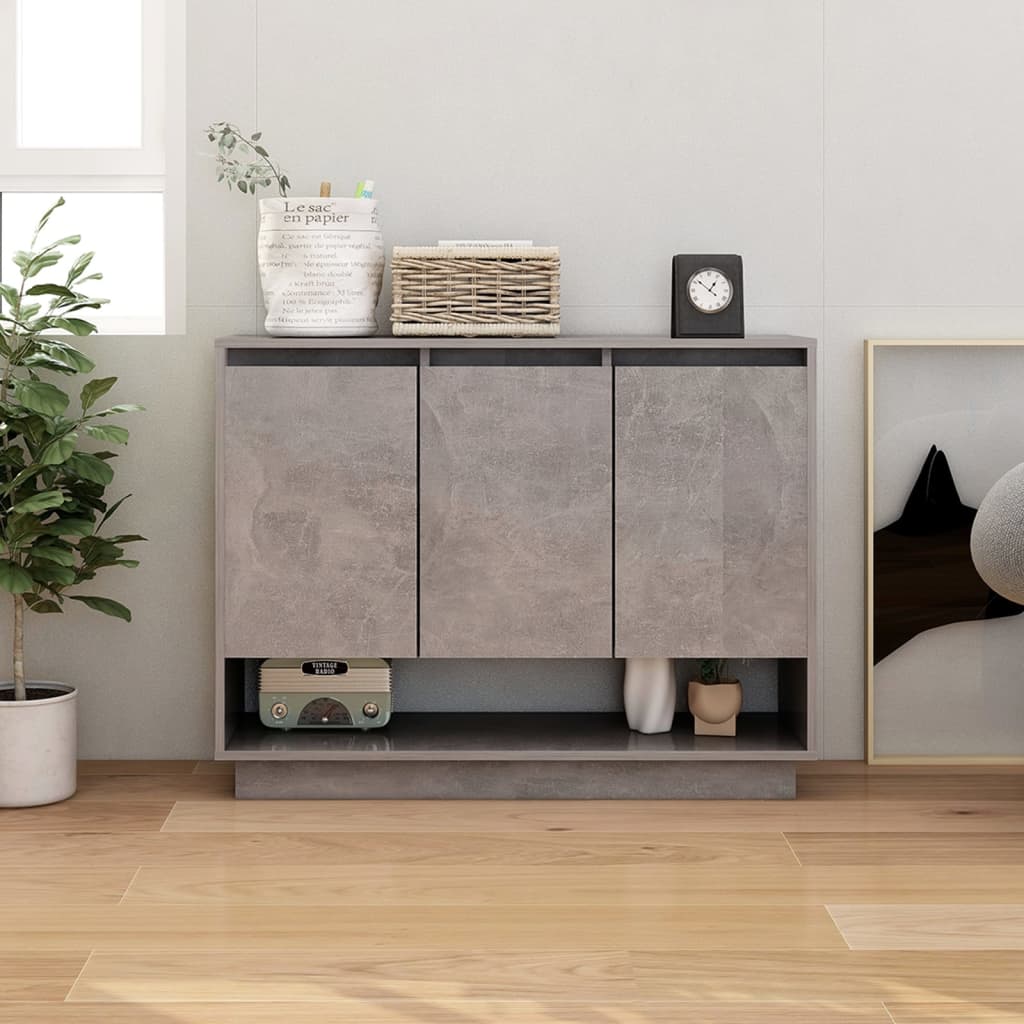 Credenza Grigio Cemento 97x31x75 cm in Truciolato - homemem39
