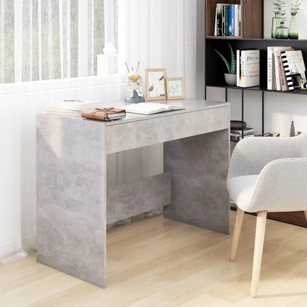 Scrivania Grigio Cemento 101x50x76,5 cm in Truciolato - homemem39