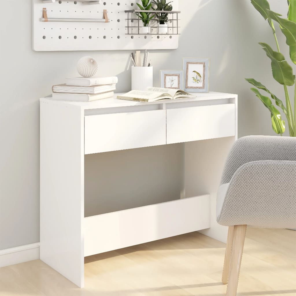 Tavolo Consolle Bianco 89x41x76,5 cm in Acciaio | homemem39