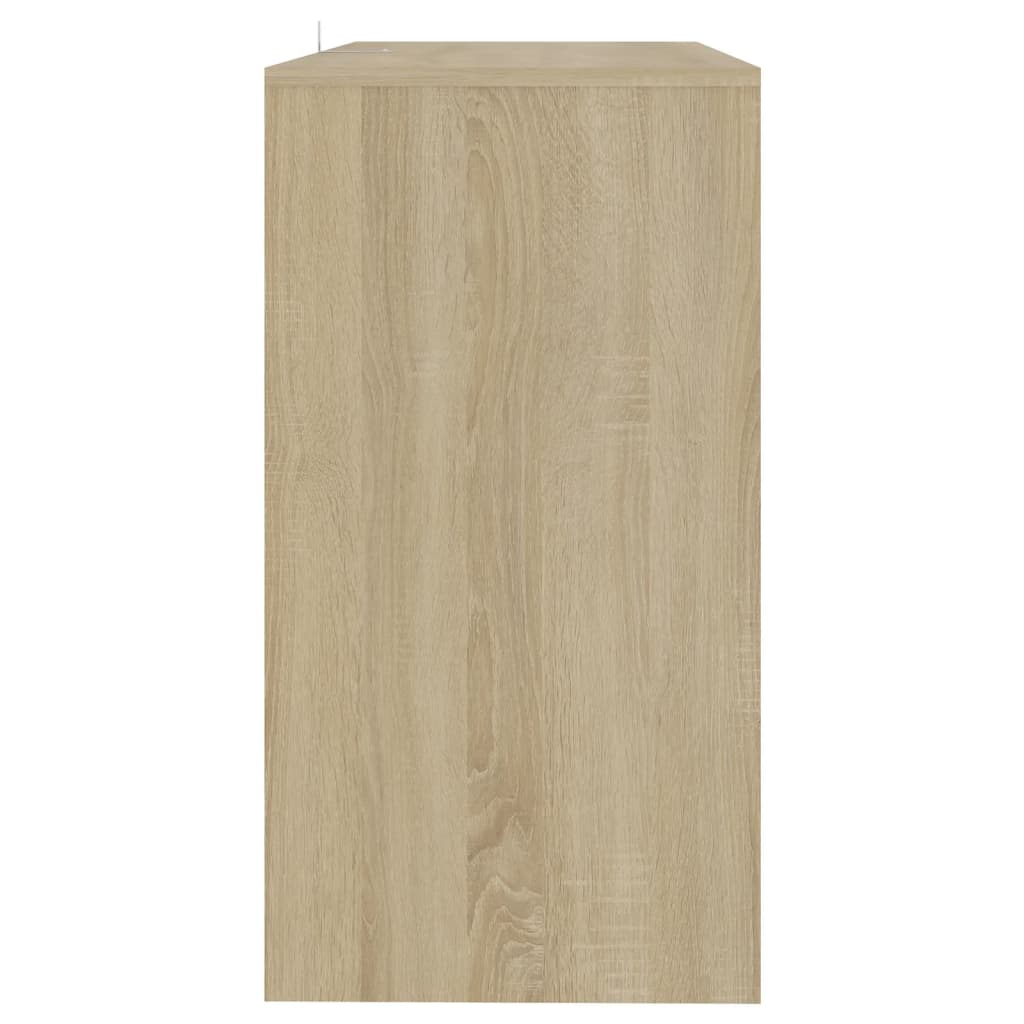 Tavolo Consolle Rovere Sonoma 89x41x76,5 cm in Acciaio - homemem39