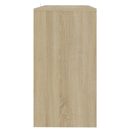 Tavolo Consolle Rovere Sonoma 89x41x76,5 cm in Acciaio - homemem39