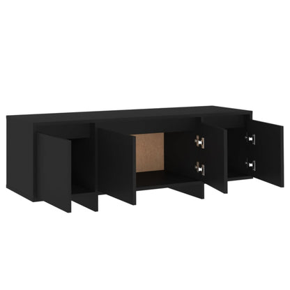 Black TV cabinet 120x30x40.5 cm in chipboard