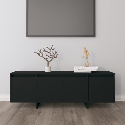 Black TV cabinet 120x30x40.5 cm in chipboard