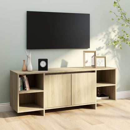 Mobile Porta TV Rovere Sonoma 130x35x50 cm in Truciolato - homemem39