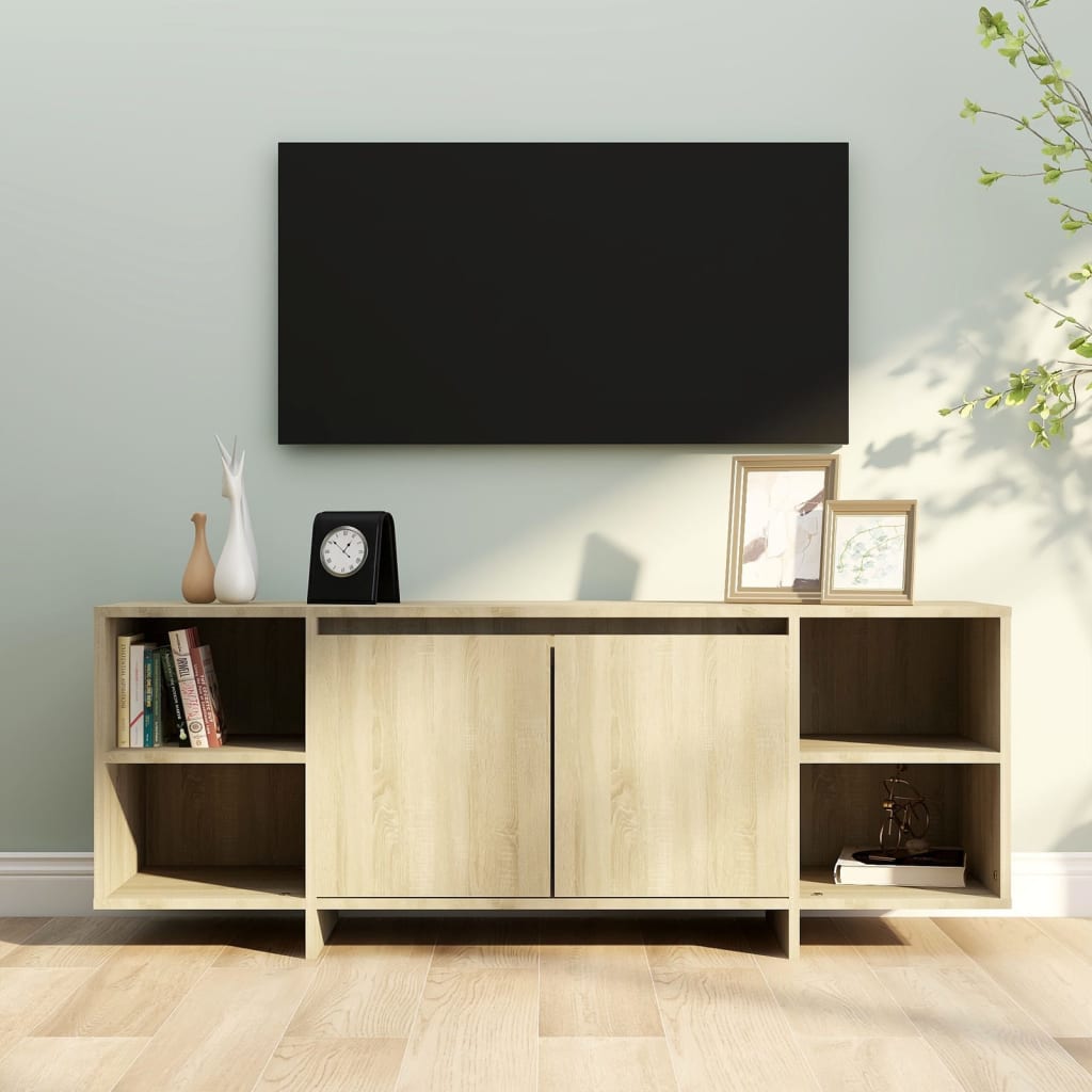Mobile Porta TV Rovere Sonoma 130x35x50 cm in Truciolato - homemem39
