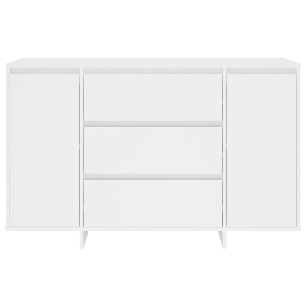 Credenza con 3 Cassetti Bianca 120x41x75 cm in Truciolato - homemem39
