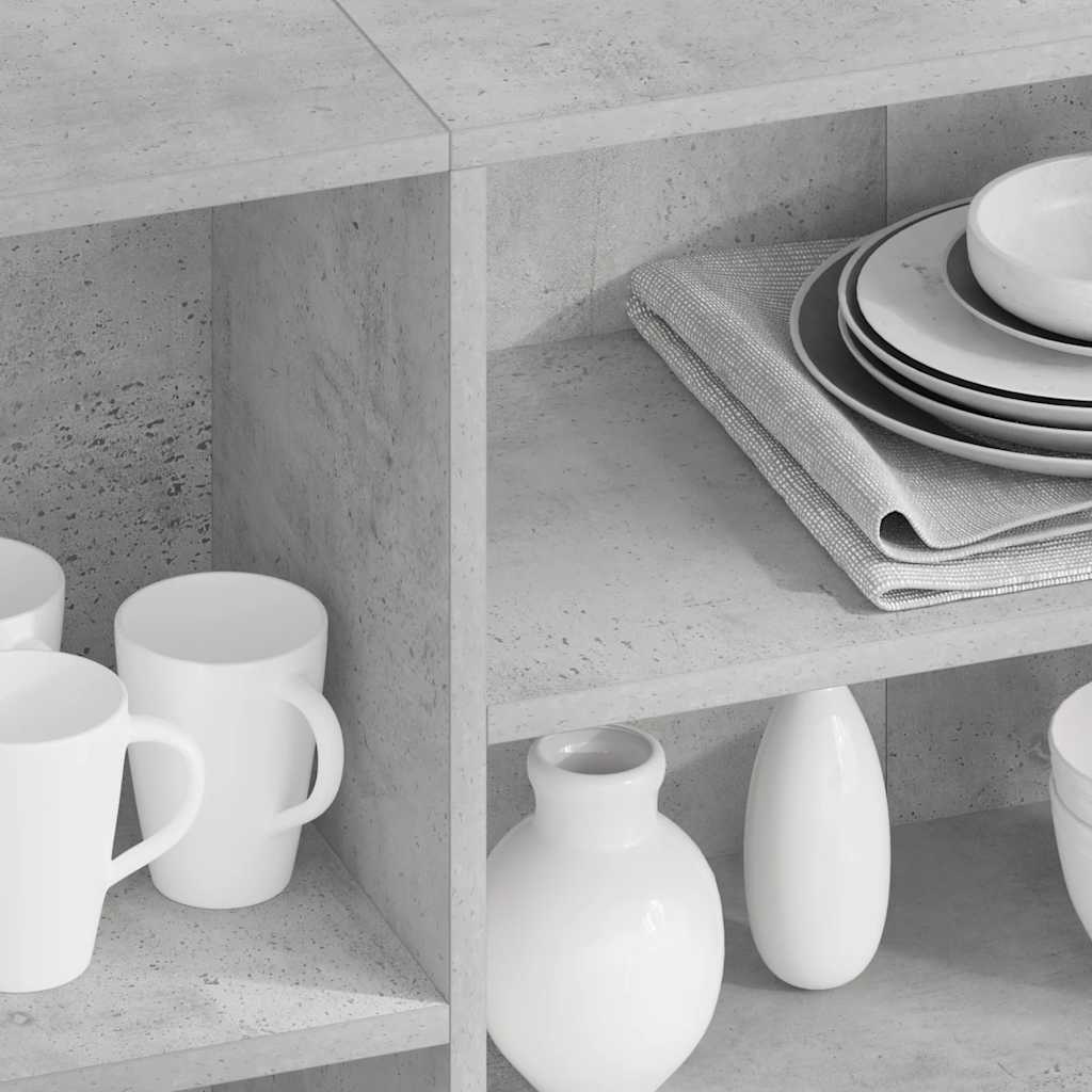 Credenza Grigio Cemento 120x30x75 cm in Truciolato - homemem39