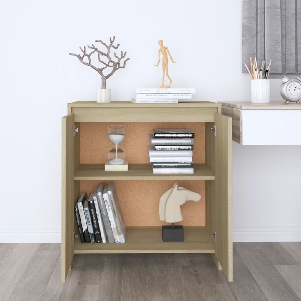 Credenza Rovere Sonoma 70x41x75 cm in Legno Multistrato - homemem39
