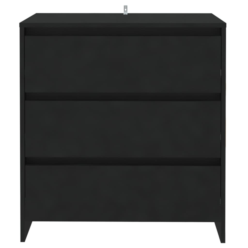 Credenza Nera 70x41x75 cm in Truciolato - homemem39